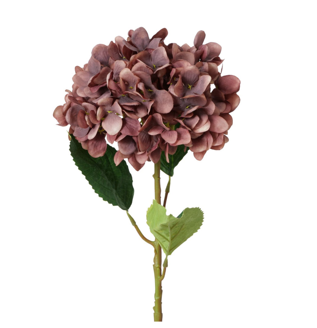 Hortensia artificiel sur tige – Fleur décorative