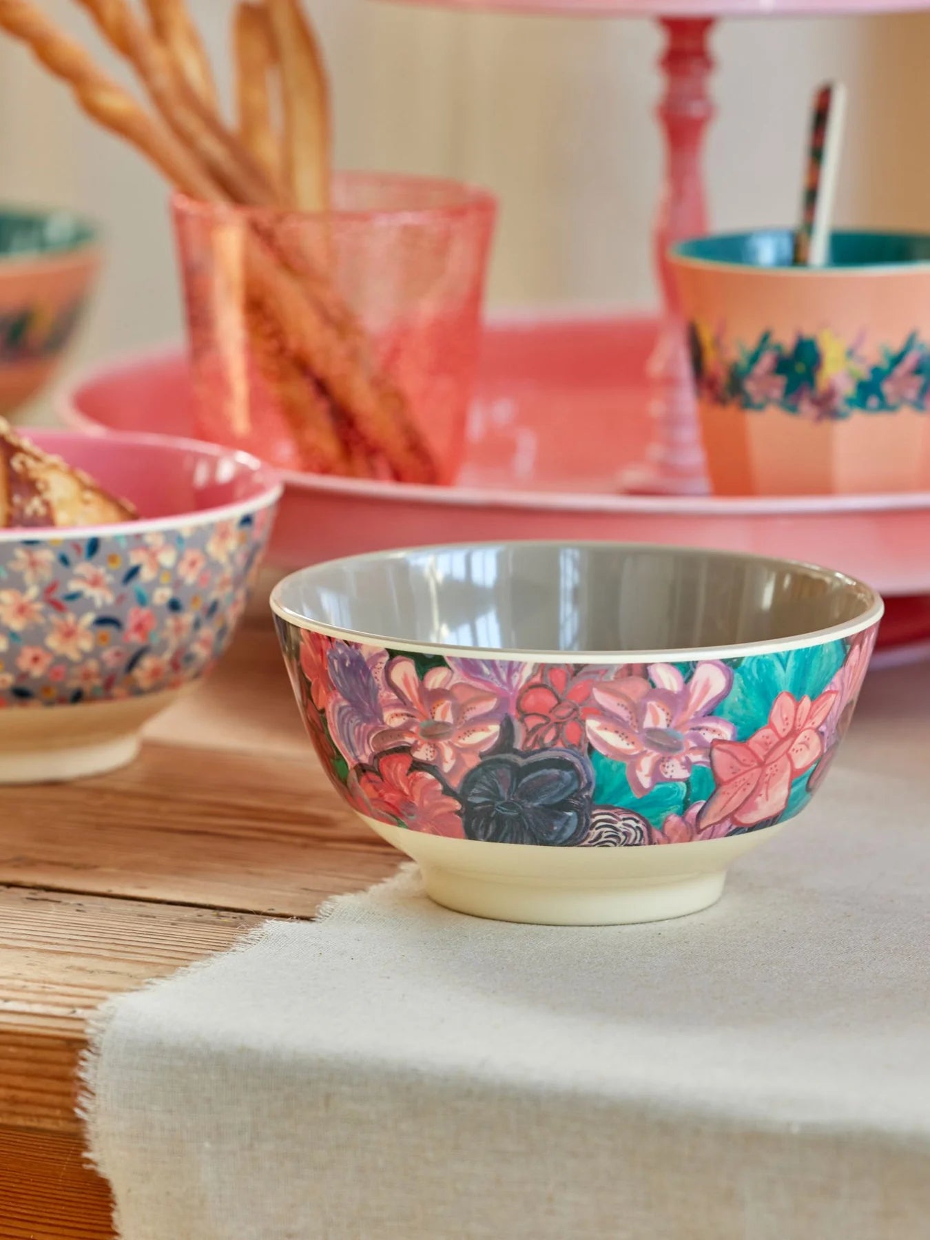 Bol moyen motif forest flower