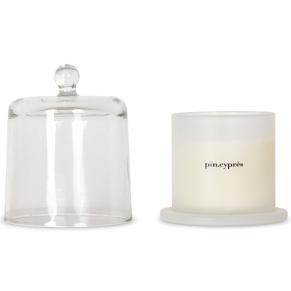 Bougie parfum d'hiver sous cloche 250g