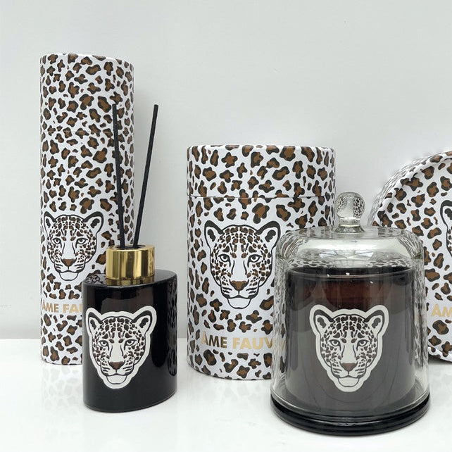 Bougie cloche léopard