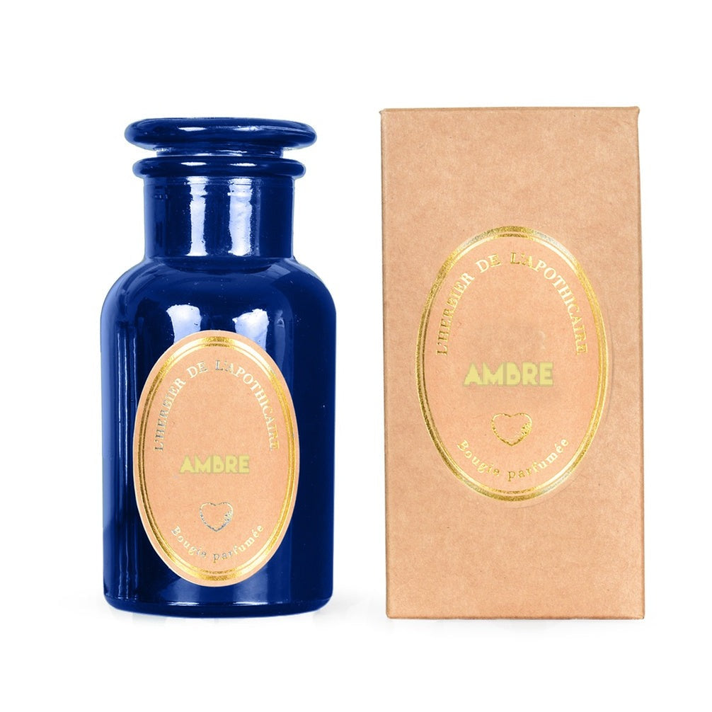 Bougie herbier bleu