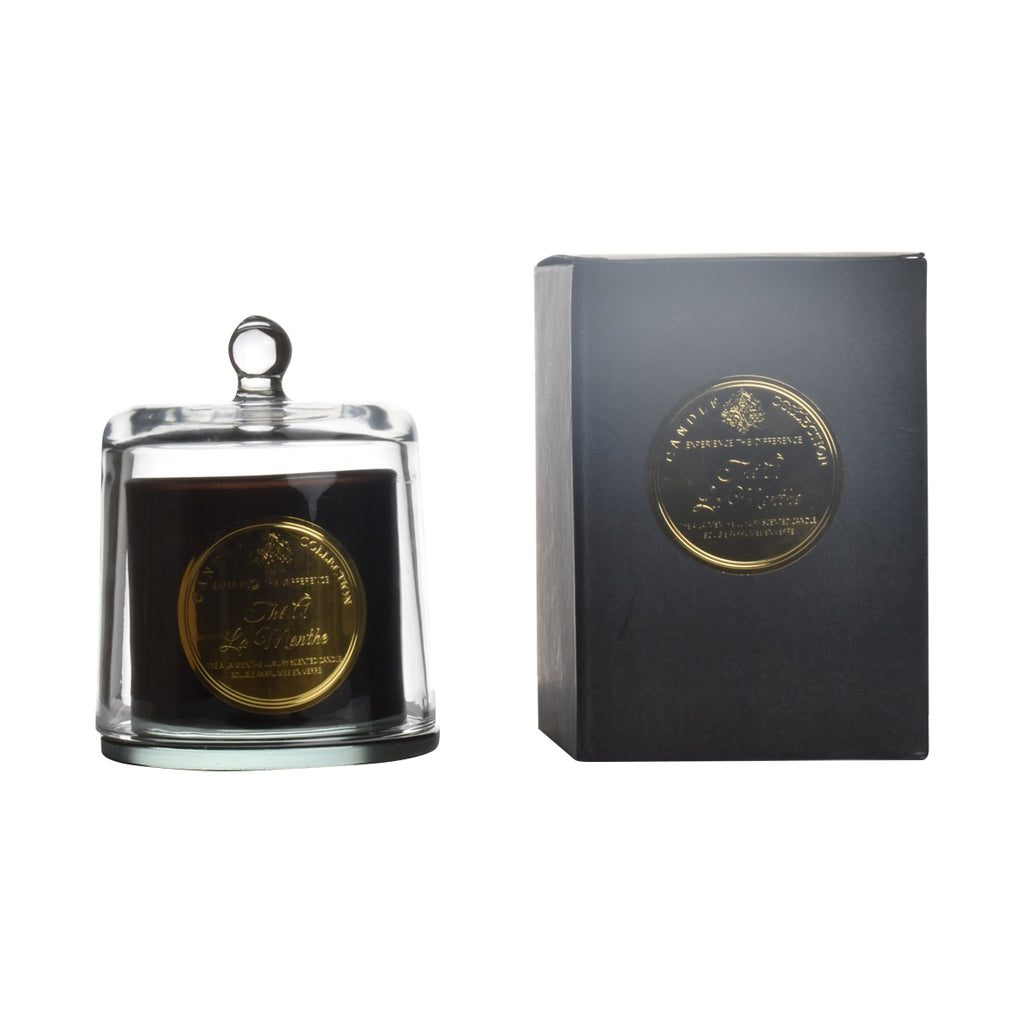 Bougie noire sous cloche 250g