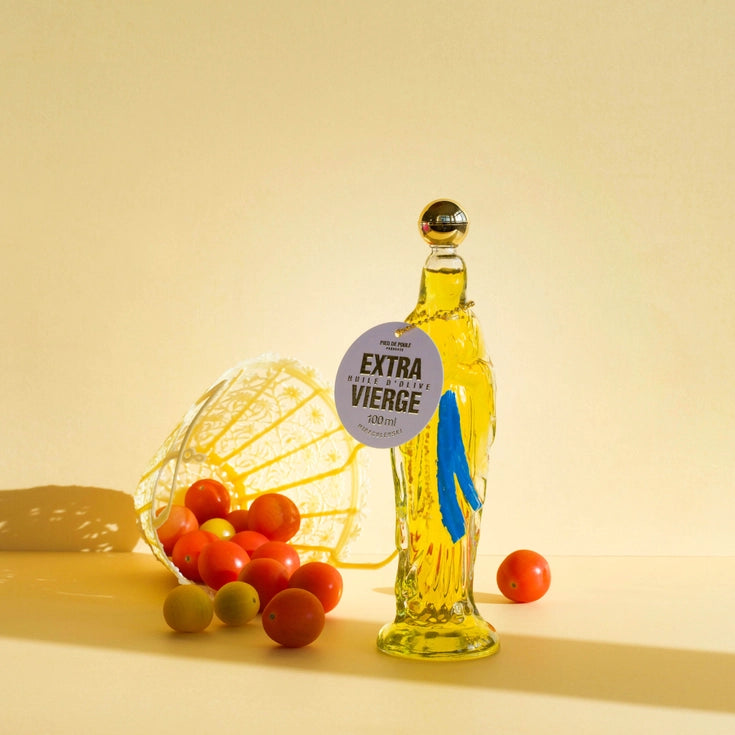Flacon d'huile d'olive vierge