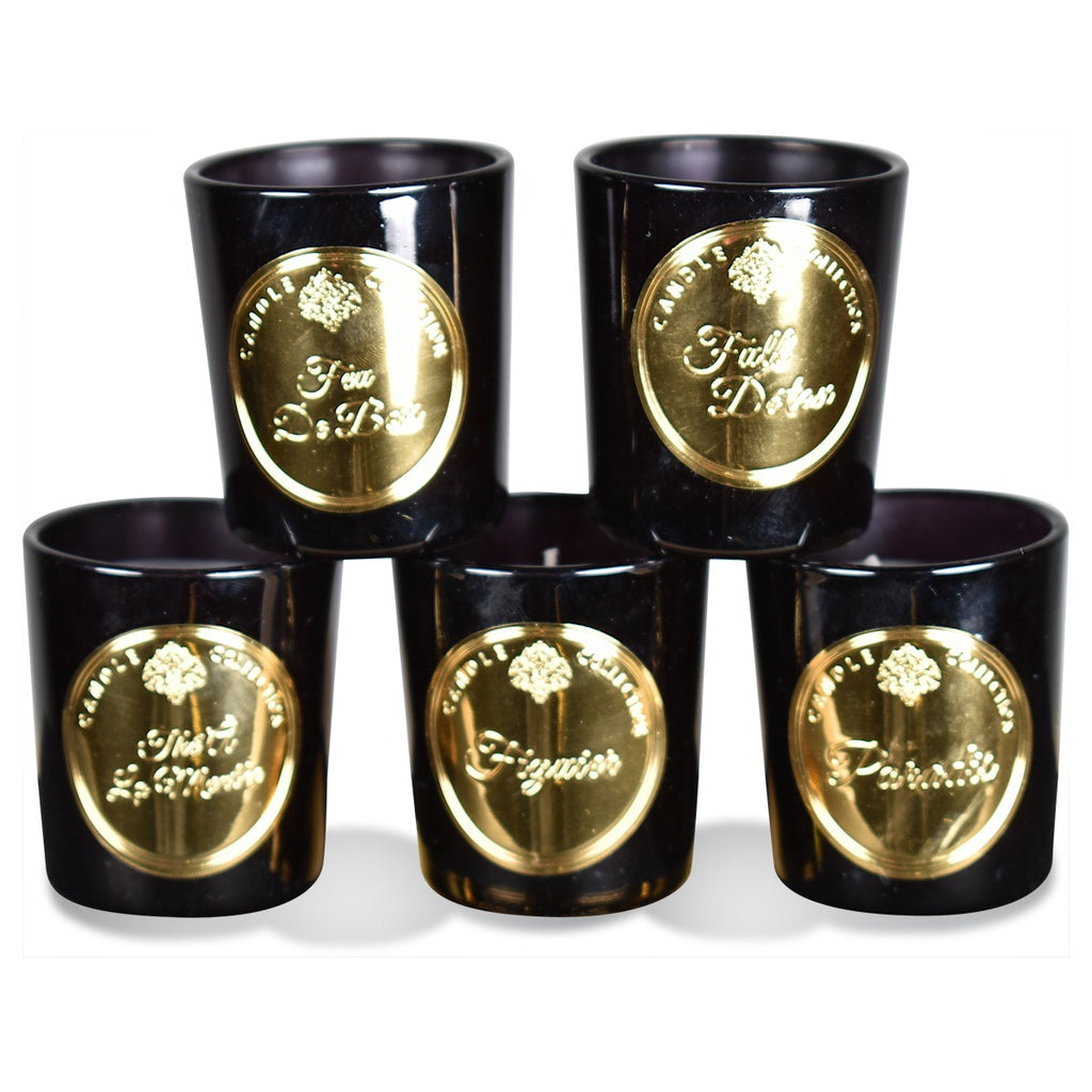 Coffret de 5 bougies noires