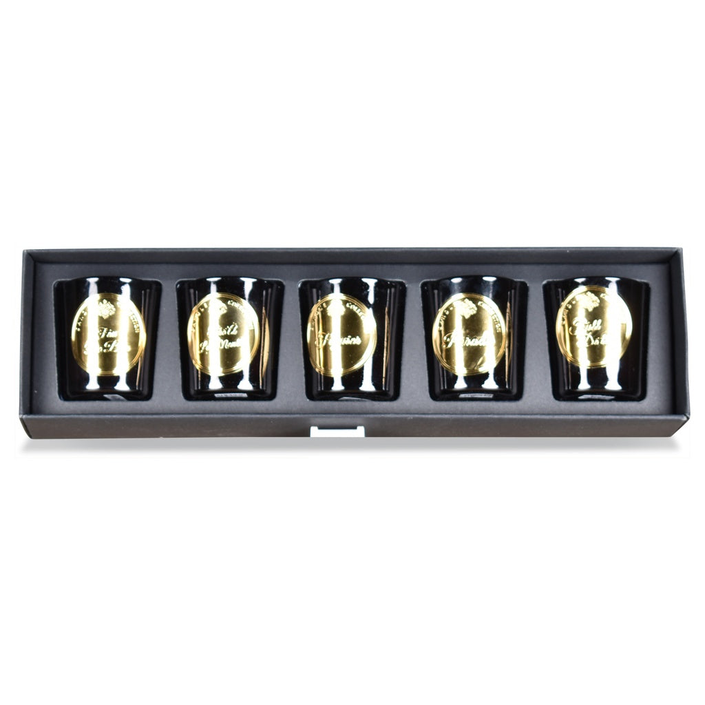 Coffret de 5 bougies noires