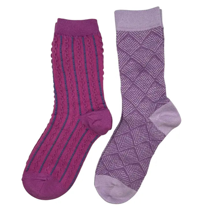 Coffret de chaussettes et broche palmier