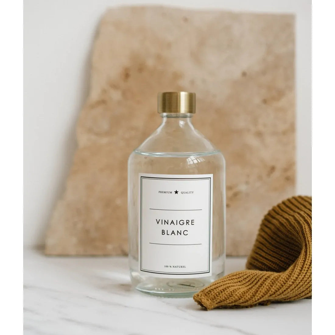 Flacon Apothicaire transparent vinaigre blanc 1L
