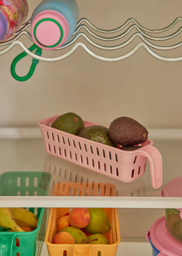 Rangement bac alimentaire rose clair