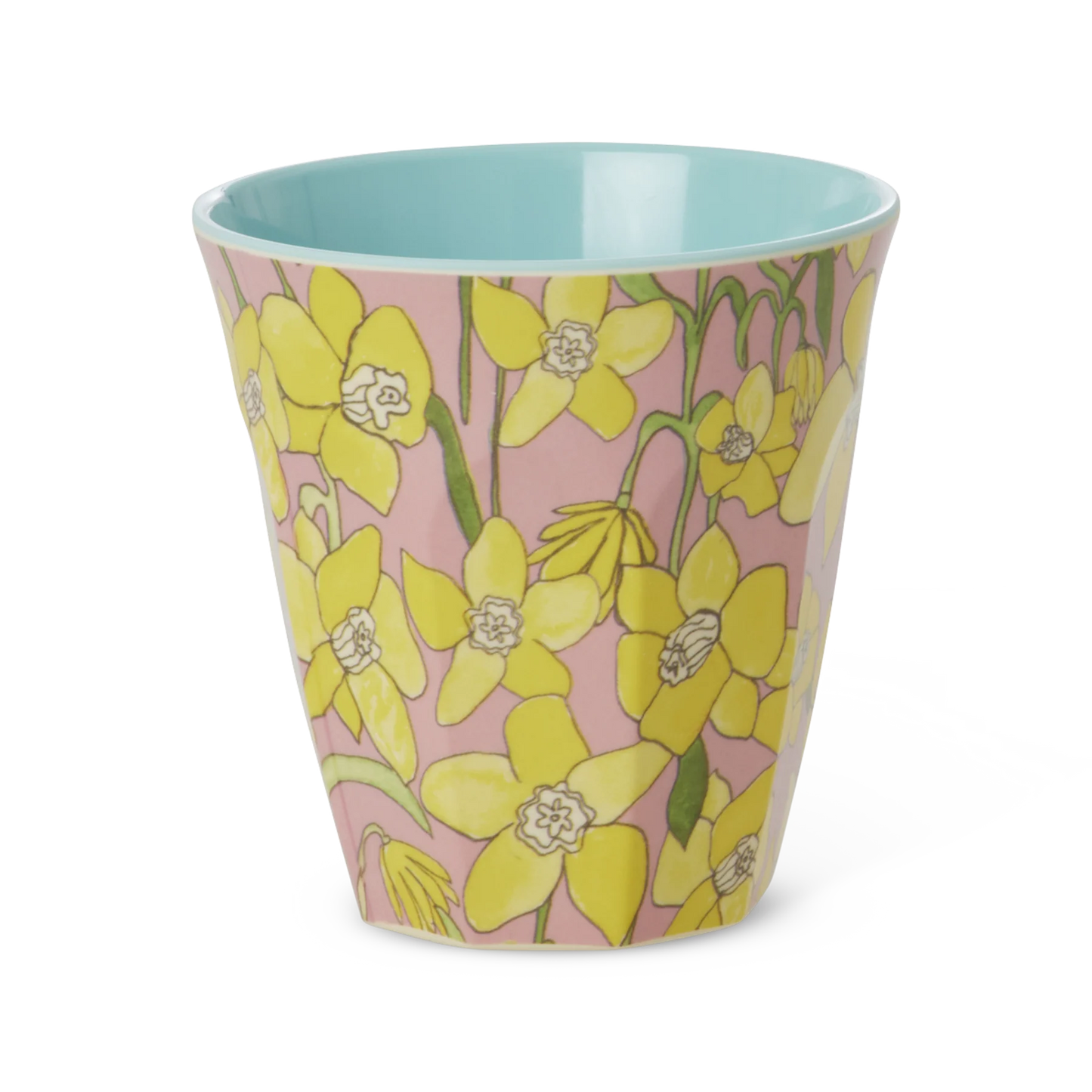 Gobelet imprimé fleurs jaune