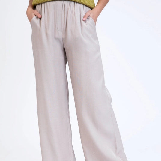 Pantalon fluide beige