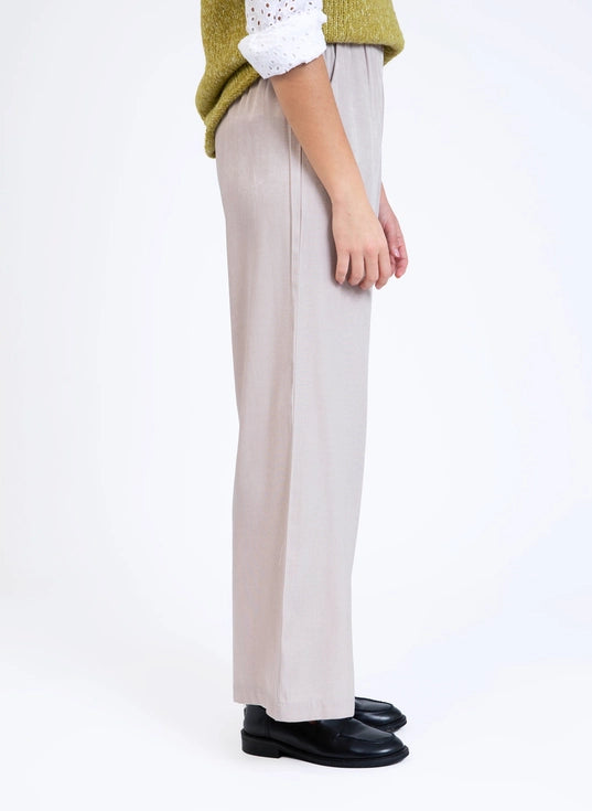 Pantalon fluide beige