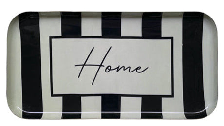 Plateau rectangulaire en métal home maison amour