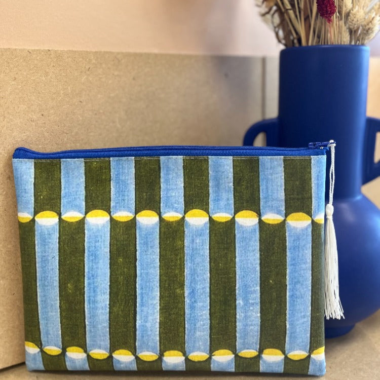 Pochette similicuir cœur ex-voto argent