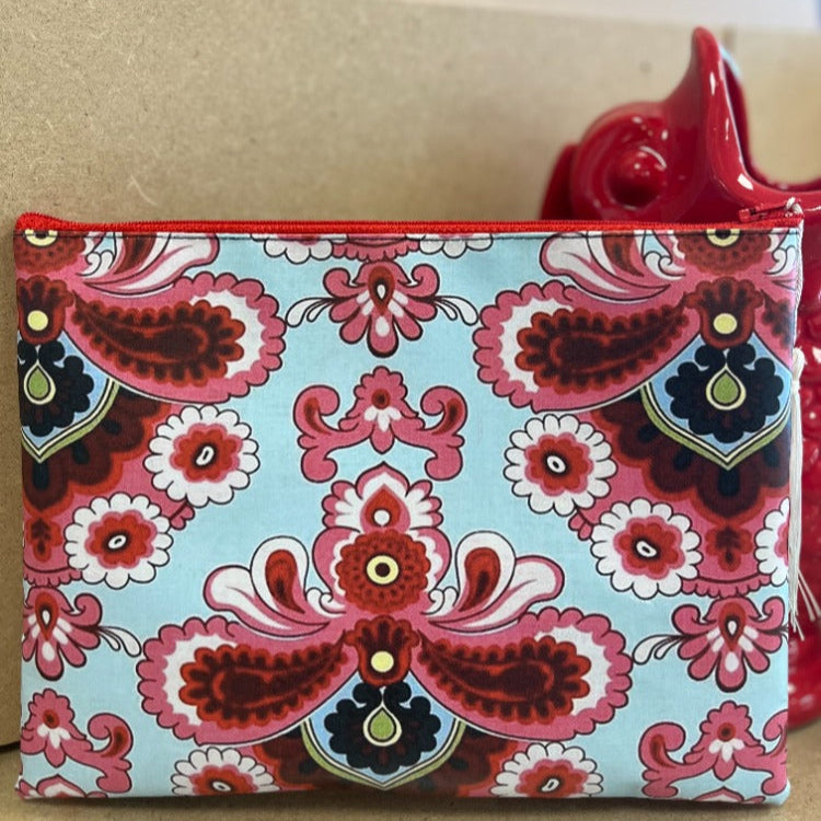 Pochette similicuir cœur ex-voto rouge