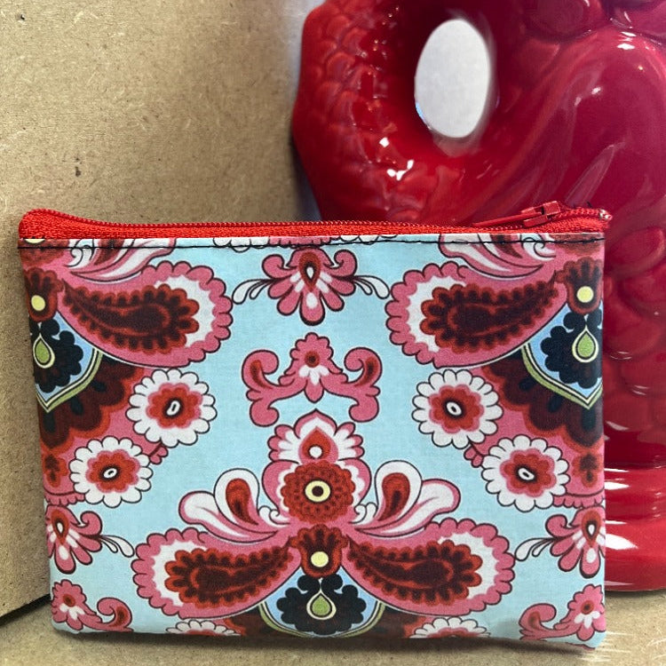 Pochette similicuir cœur ex-voto rouge