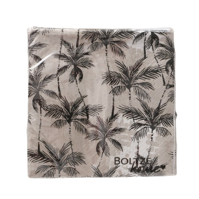 Serviettes en papiers motif palmiers x20