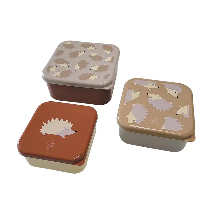 Set de 3 boîtes à goûter hérissons