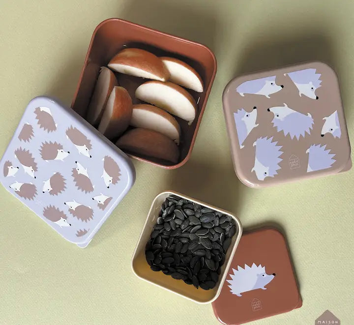 Set de 3 boîtes à goûter hérissons