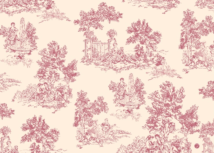 Pochette set de table toile de Jouy x24