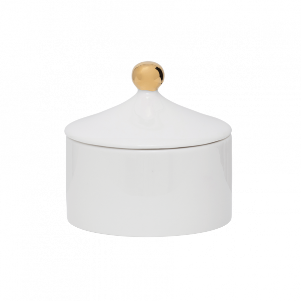 Sucrier blanc et doré
