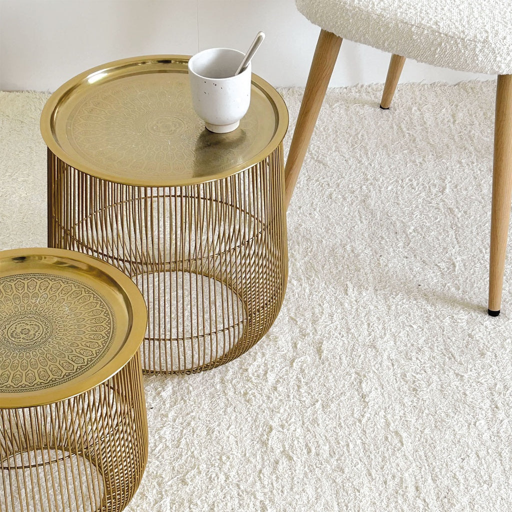 Table basse plateau en métal x2