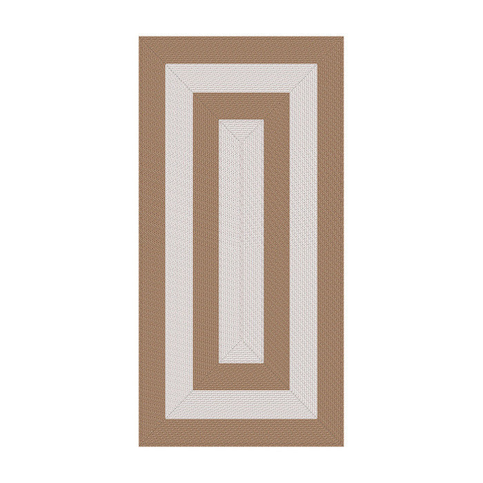Tapis vinyle motif tressé bi couleur