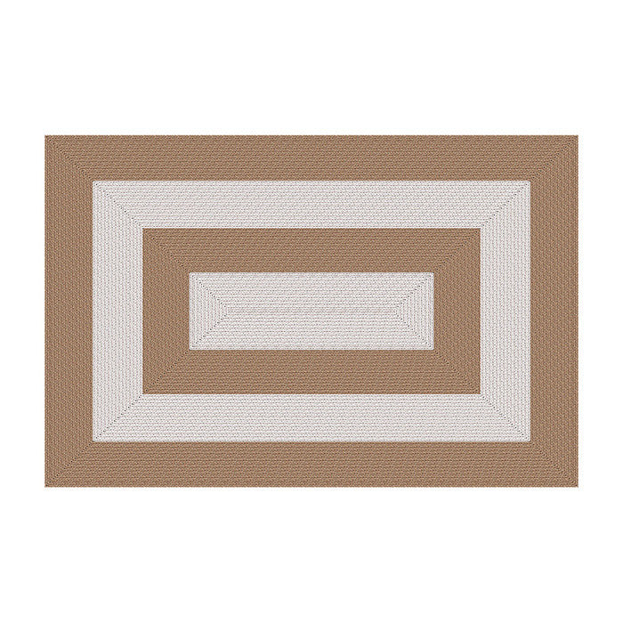 Tapis vinyle motif tressé bi couleur