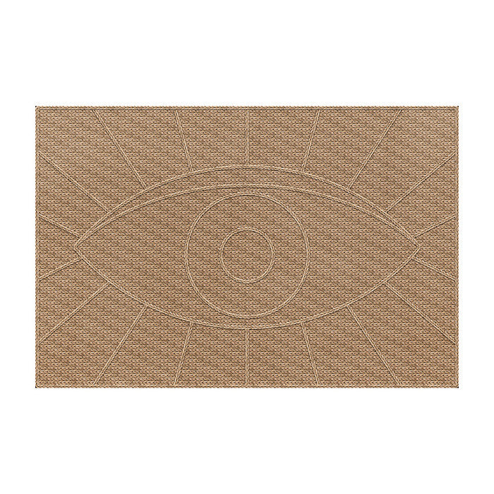 Tapis vinyle motif œil tressé