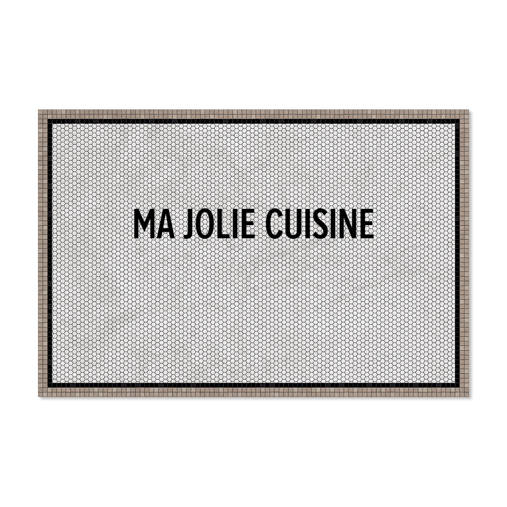Tapis vinyle ma jolie cuisine 66 x 99 cm
