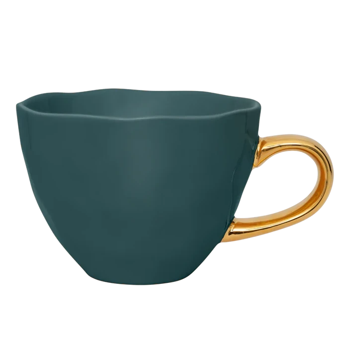Tasse à thé anse dorée
