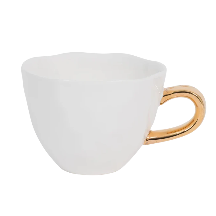 Tasse à thé anse dorée