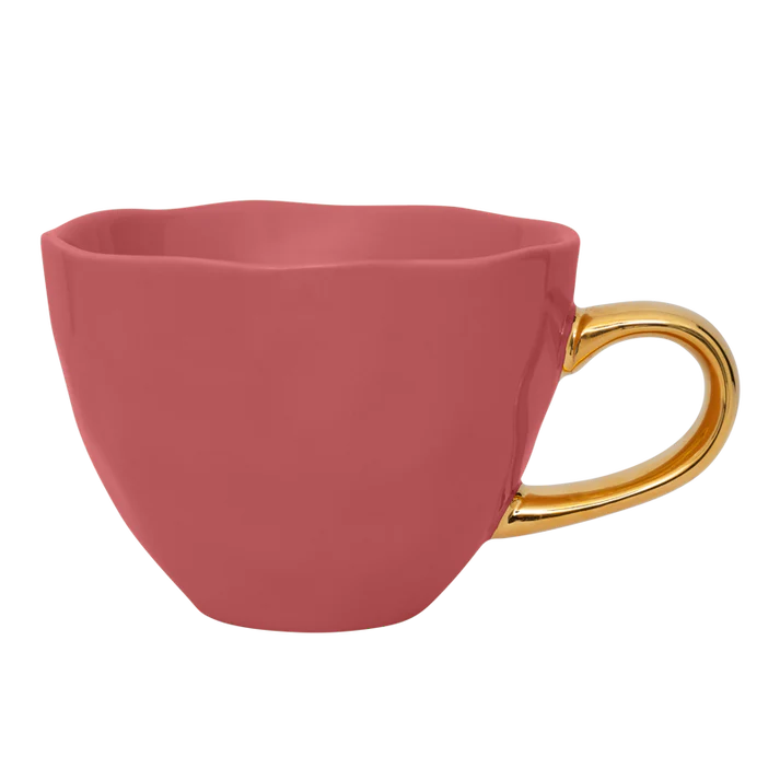 Tasse à thé anse dorée