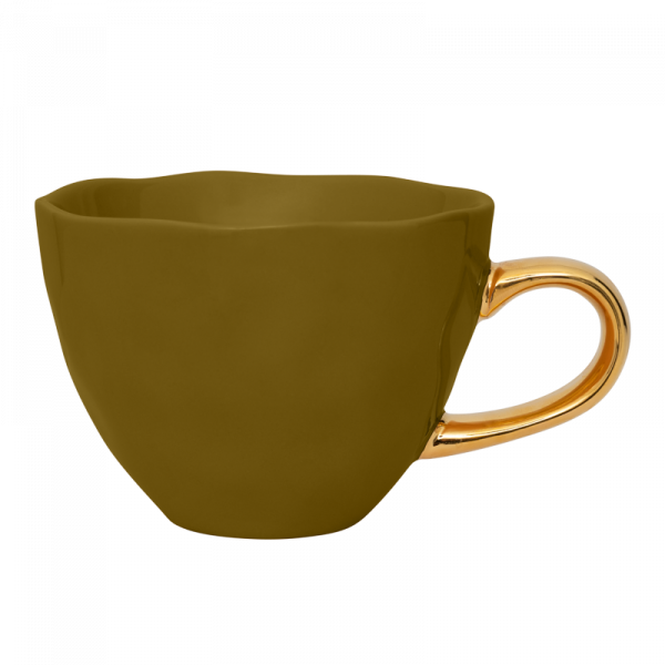 Tasse à thé anse dorée