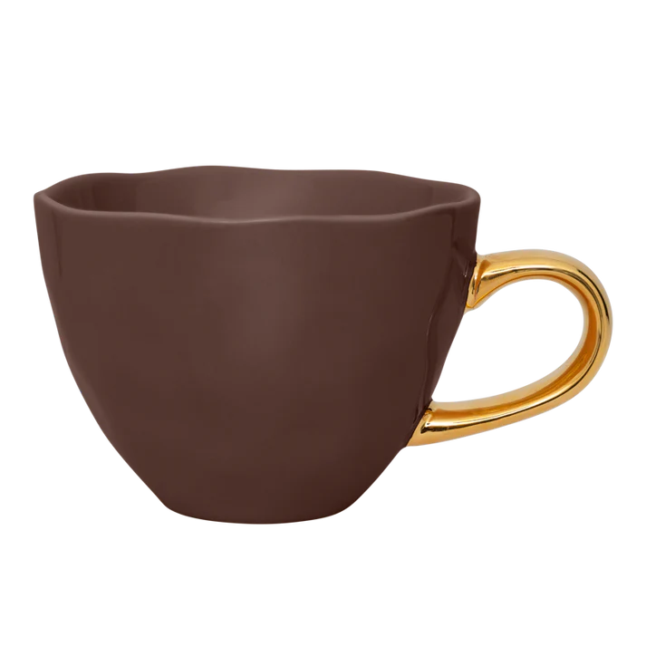 Tasse à thé anse dorée
