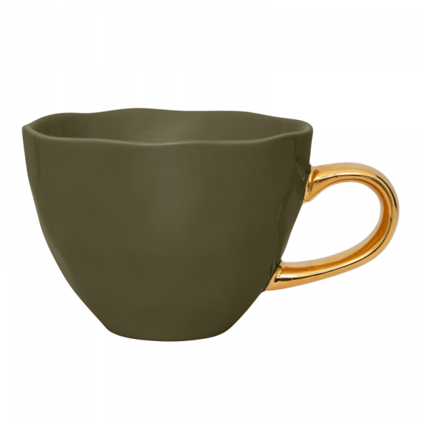 Tasse à thé anse dorée