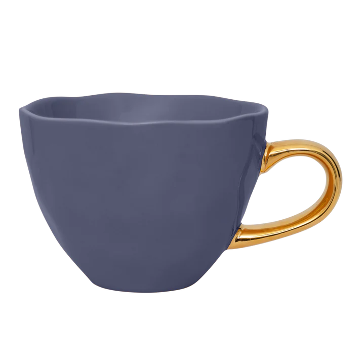 Tasse à thé anse dorée