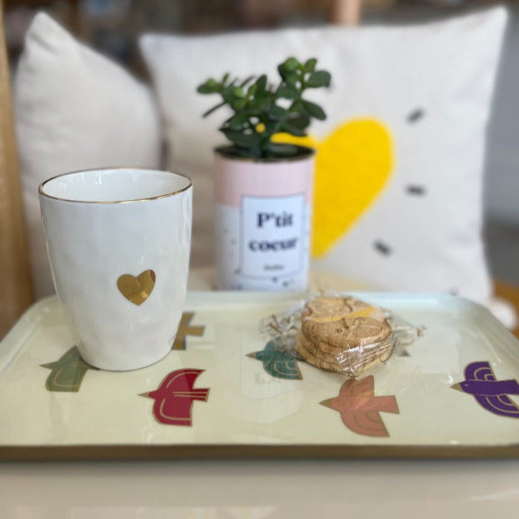 Mug avec cœur doré