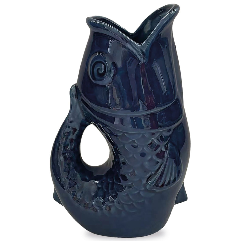 Vase/carafe poisson en céramique