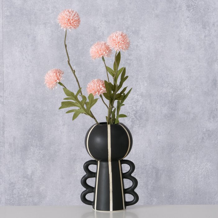 Vase rayé noir et blanc petit modèle