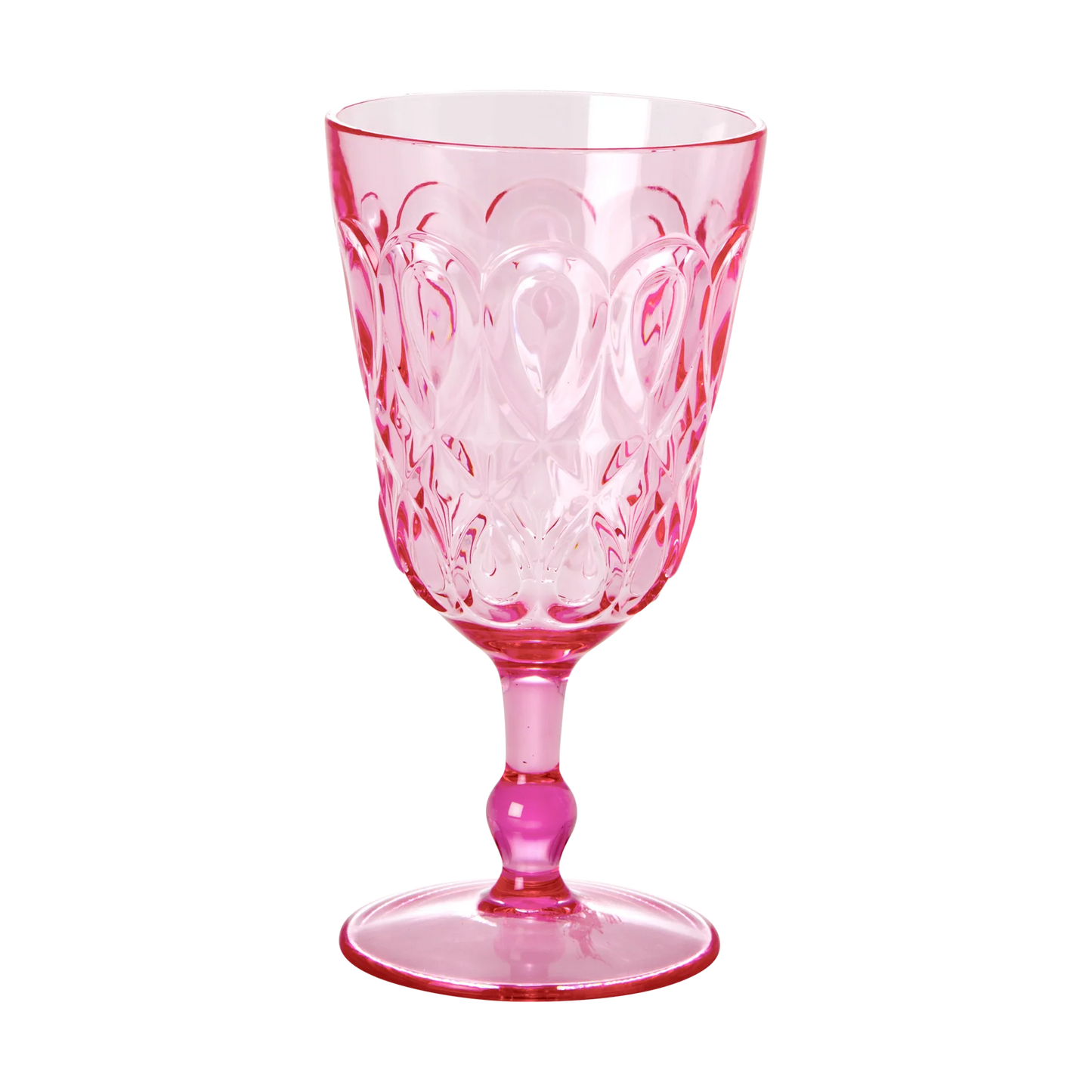 Verre à pied acrylique rose