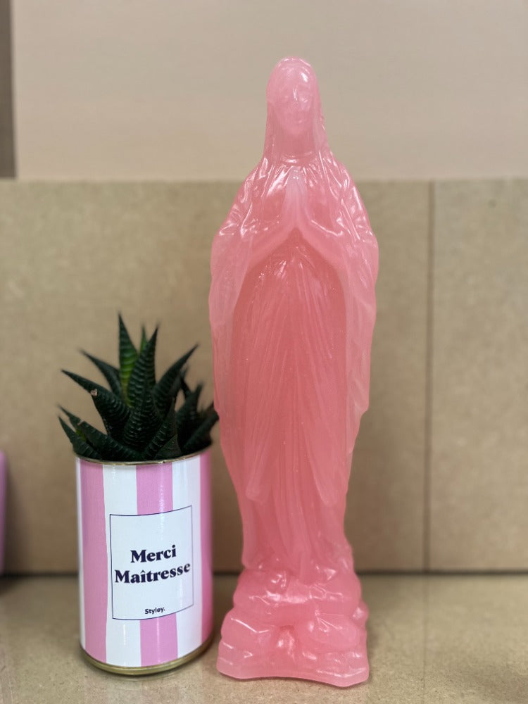 Vierge en cire rose