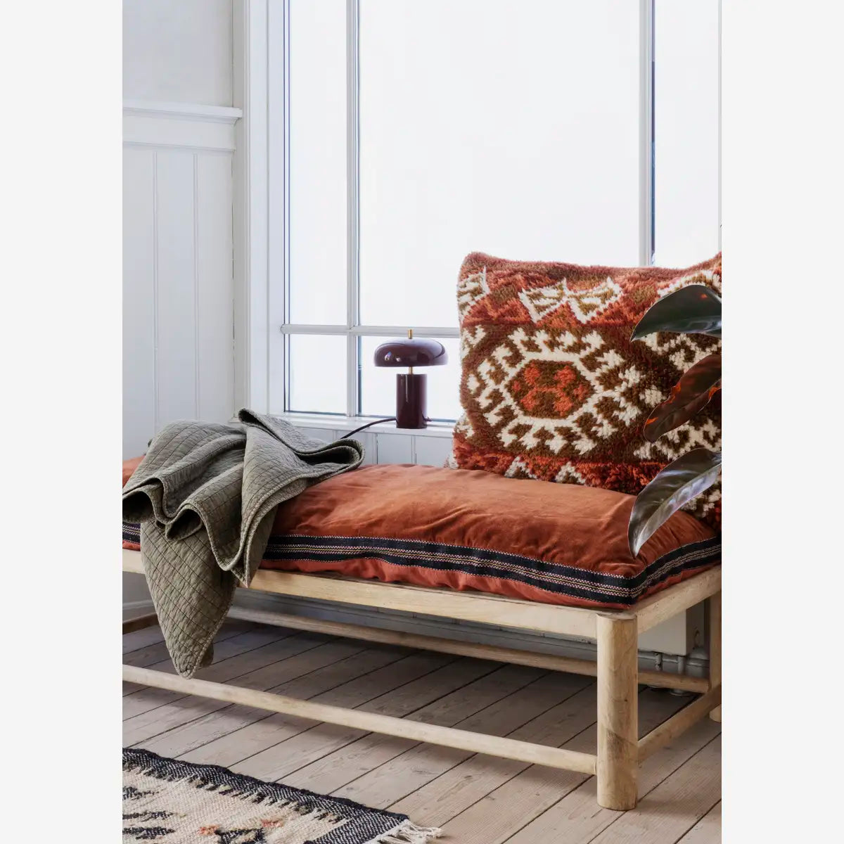 Coussin d'assise sol en velours 50x50cm