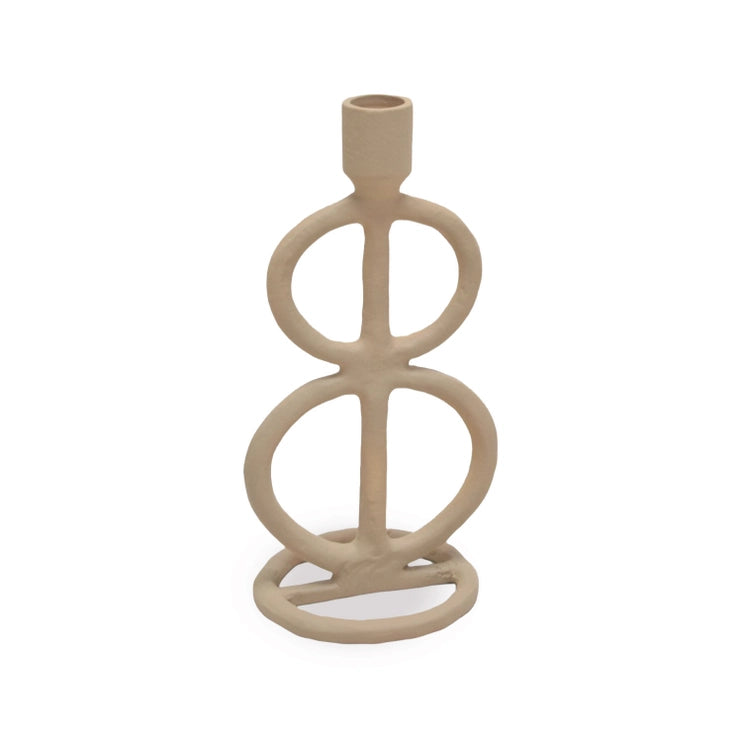 Bougeoir métal nude L10 P11,5 H22,5cm