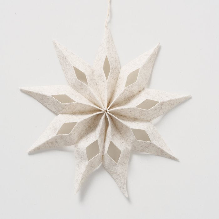 Étoile à suspendre beige