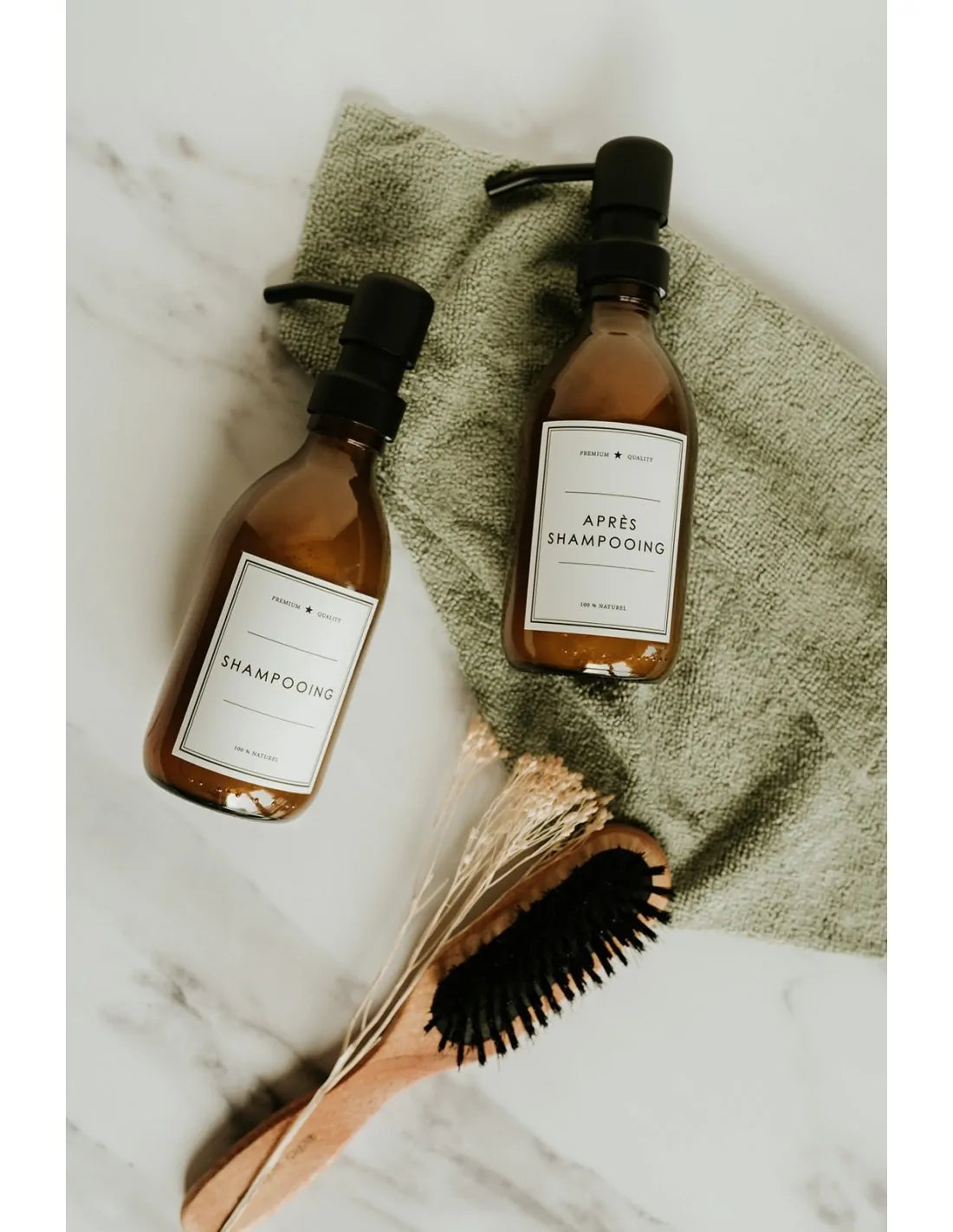 Flacon Apothicaire ambre après-shampooing 250 ml
