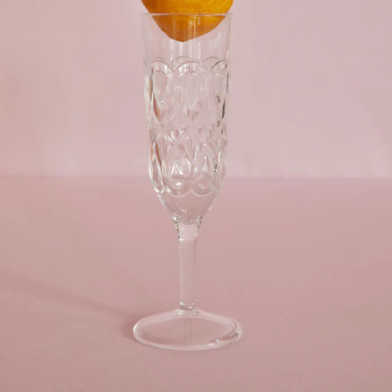 Flûte à champagne acrylique transparente