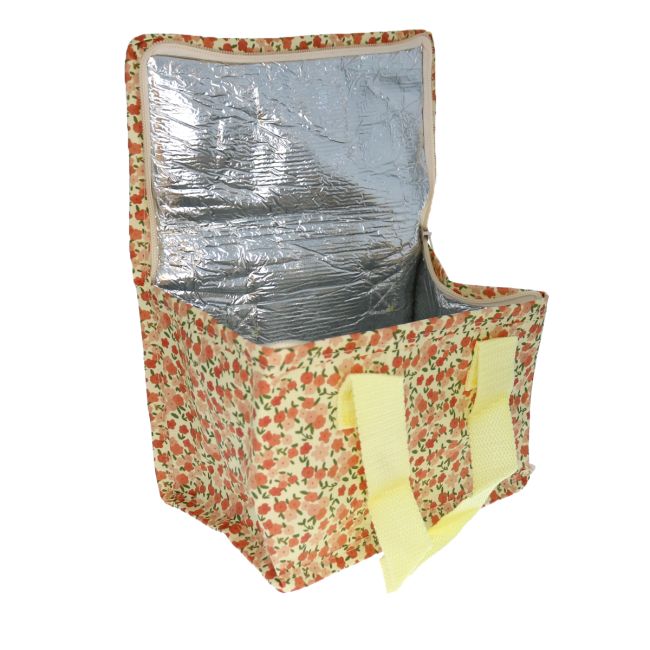 Lunch bag fleurs rose
