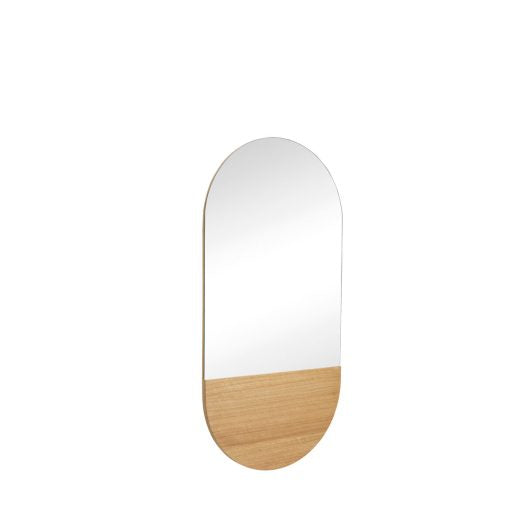 Miroir ovale naturel
