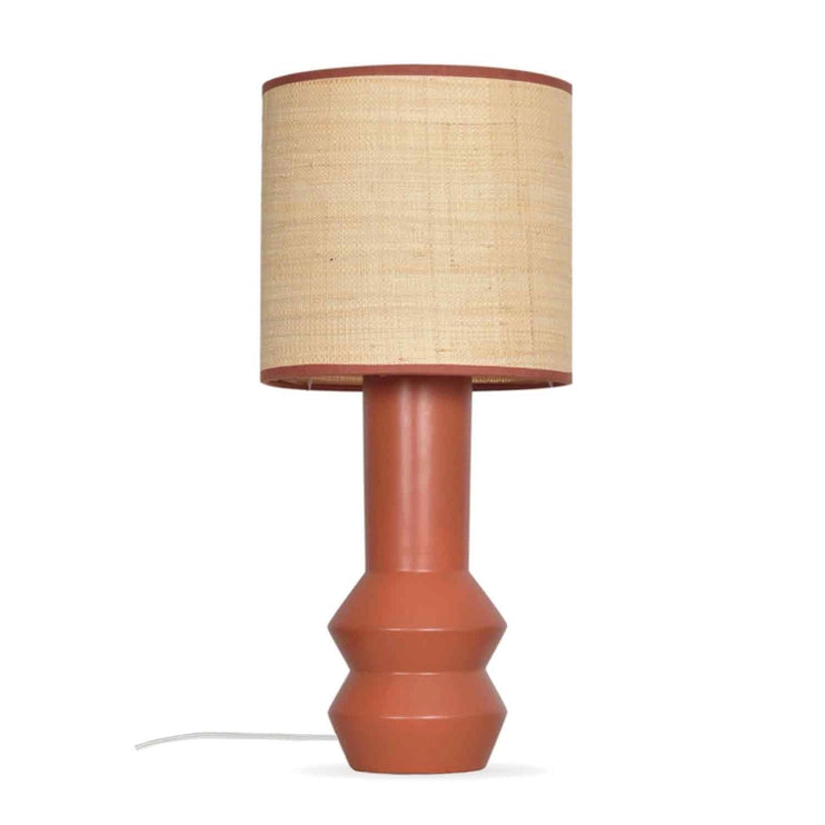 Lampe de table en rotin