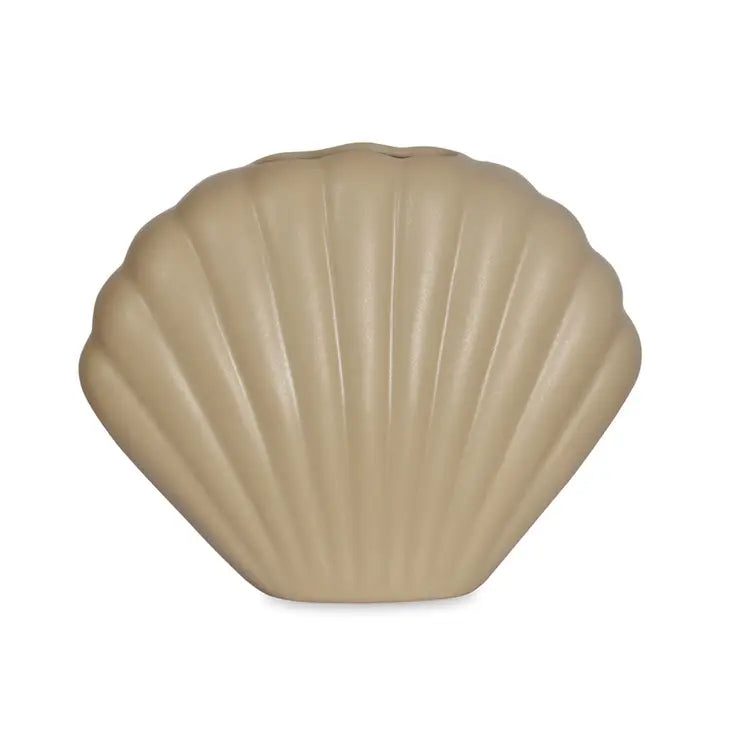 Coquillage vase céramique opaque L17 P6,5 H14,5